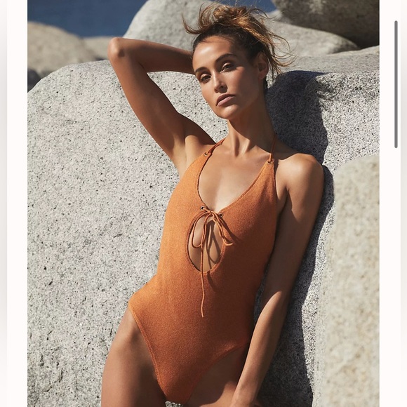 Free People Other - Free People In Your Arms Nusa One-Piece Swimsuit Orange Size XL New